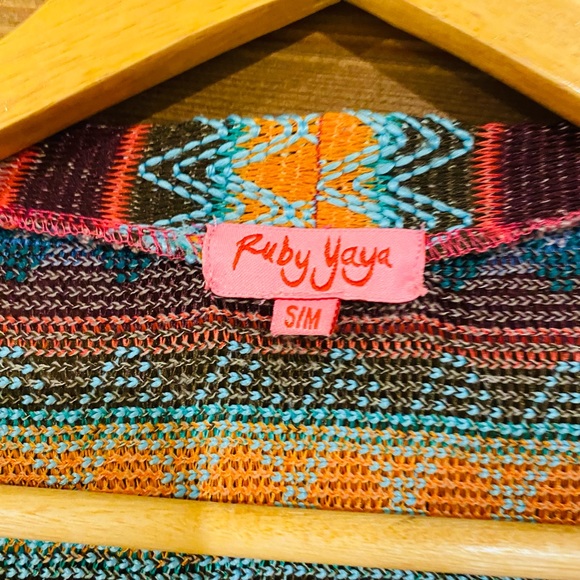 Ruby Yaya Bright Fringed Boho Cardigan Small/Medium - Picture 3 of 13